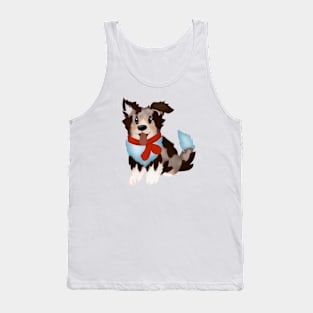 Cute Australian Shepherd Drawing Tank Top